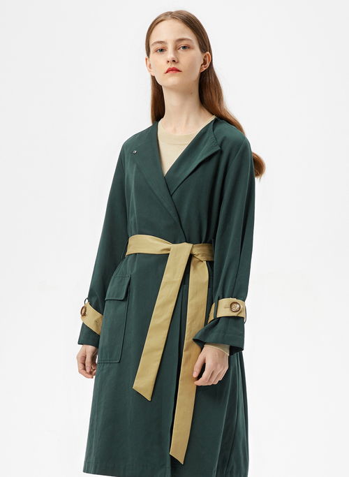 【歐貨服裝那里拿貨拉夏貝爾20年冬裝新款女式風衣外套】- 